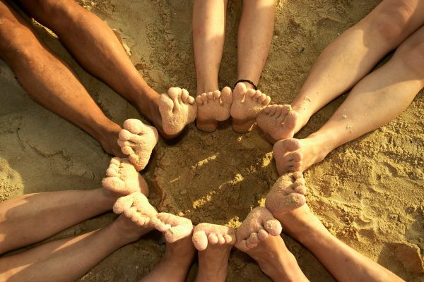 Feet in sand